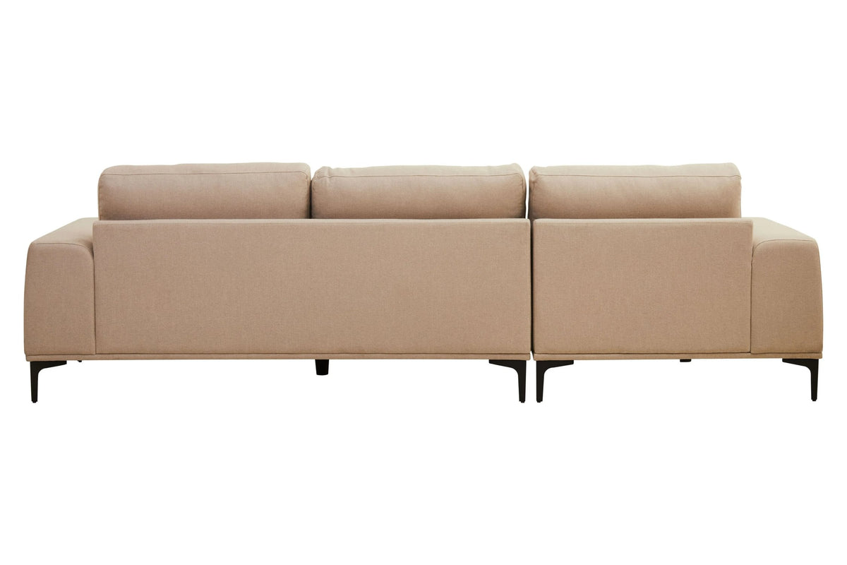 Cassis 3 Seat Natural Fabric Left Chaise Sofa