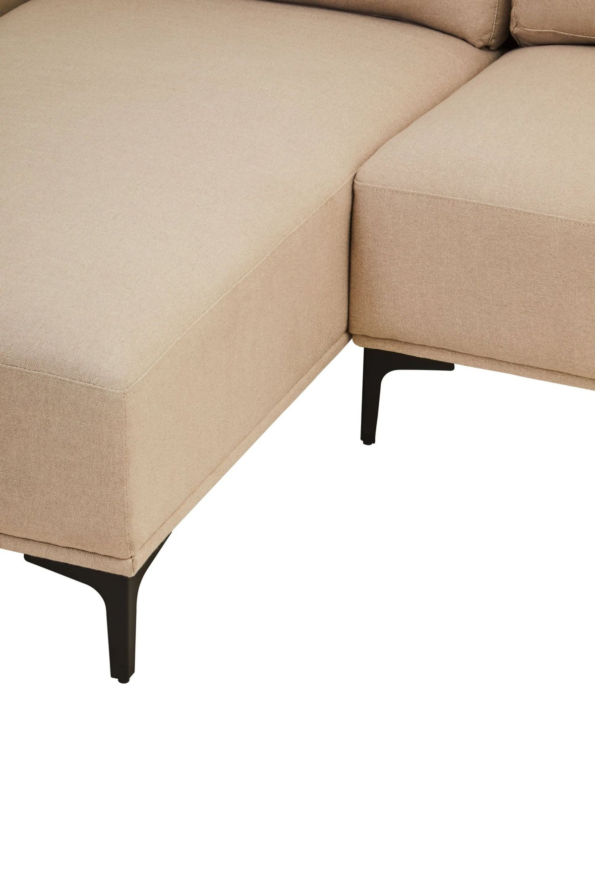 Cassis 3 Seat Natural Fabric Left Chaise Sofa