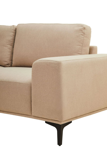 Cassis 3 Seat Natural Fabric Left Chaise Sofa