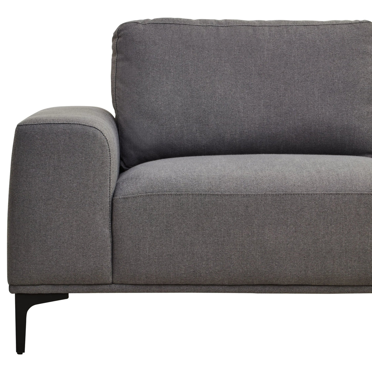 Cassis Grey Fabric 3 Seat Right Chaise Sofa