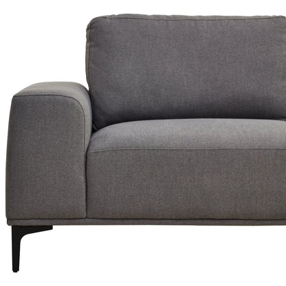 Cassis Grey Fabric 3 Seat Right Chaise Sofa