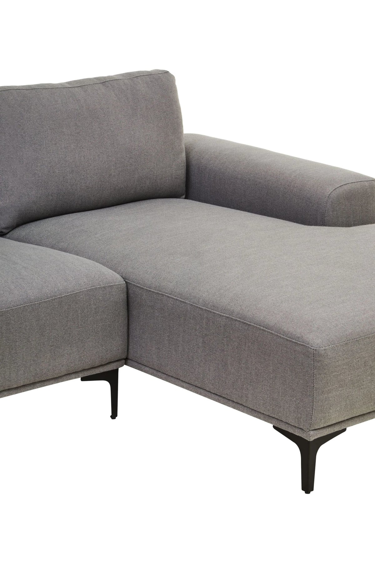 Cassis Grey Fabric 3 Seat Right Chaise Sofa