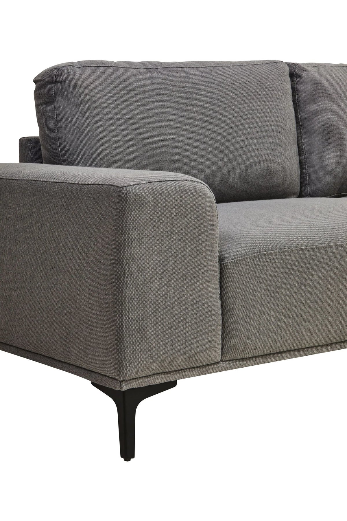 Cassis Grey Fabric 3 Seat Right Chaise Sofa