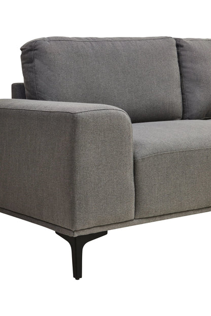 Cassis Grey Fabric 3 Seat Right Chaise Sofa