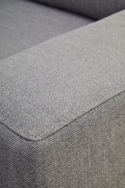 Cassis Grey Fabric 3 Seat Right Chaise Sofa