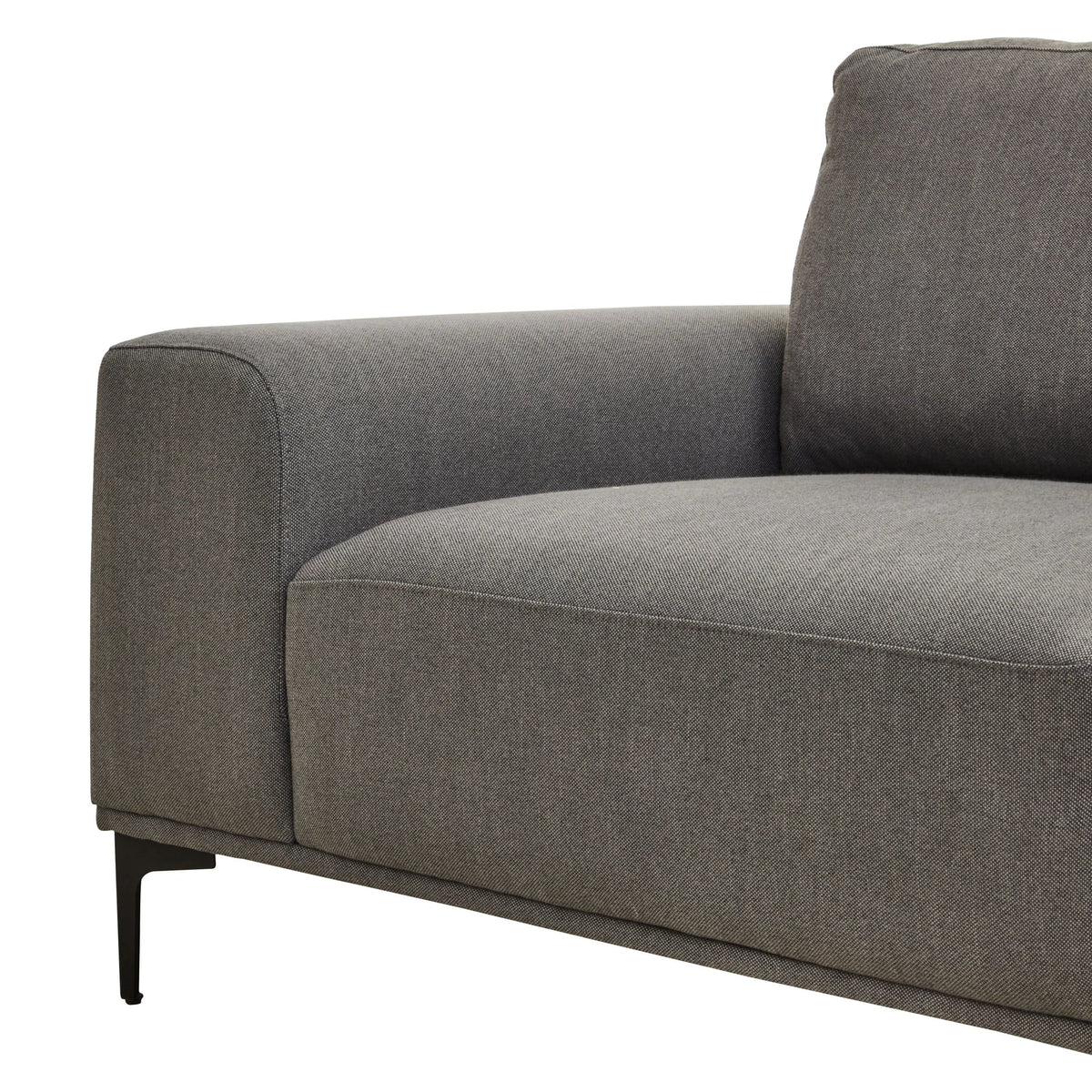 Cassis Grey Fabric 3 Seat Right Chaise Sofa