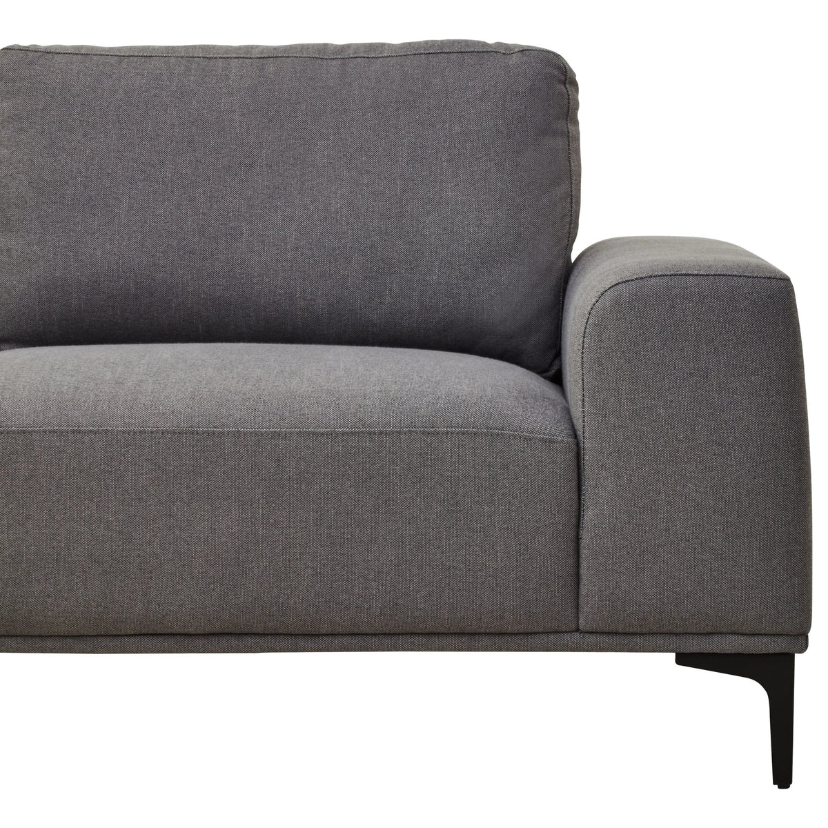 Cassis Grey Fabric 3 Seat Left Chaise Sofa