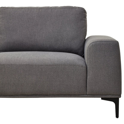 Cassis Grey Fabric 3 Seat Left Chaise Sofa