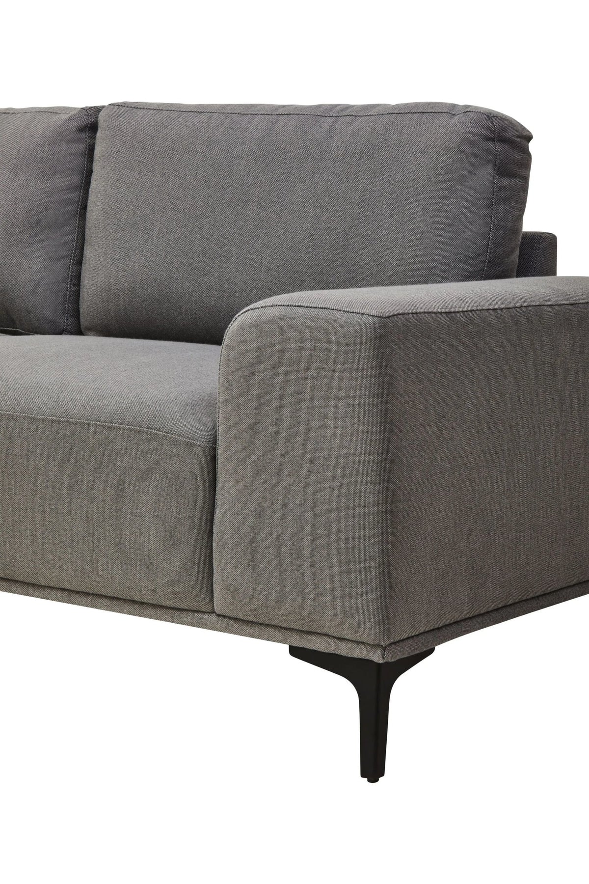 Cassis Grey Fabric 3 Seat Left Chaise Sofa