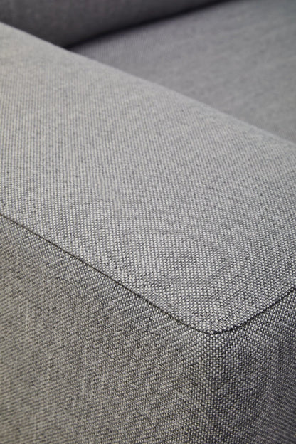 Cassis Grey Fabric 3 Seat Left Chaise Sofa