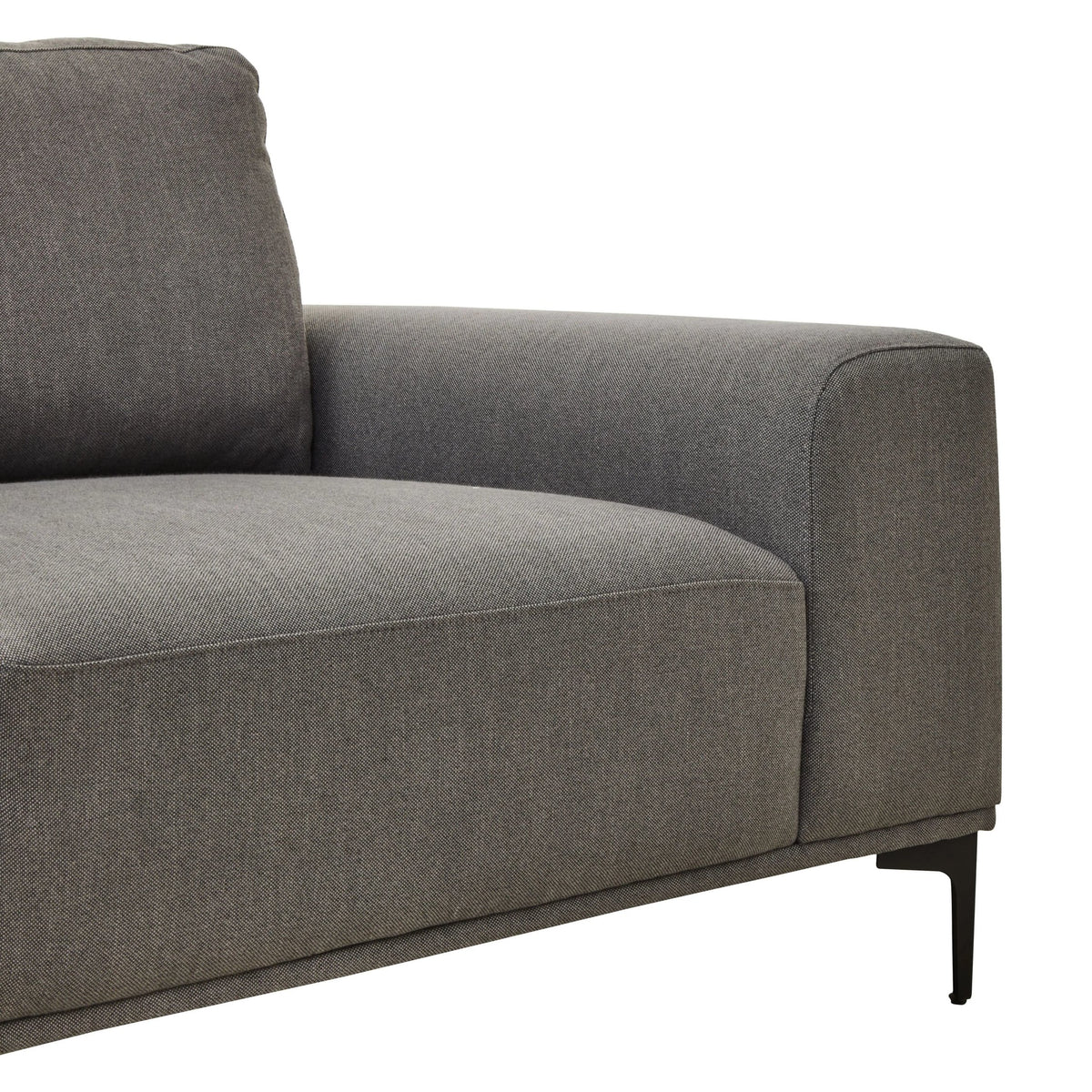 Cassis Grey Fabric 3 Seat Left Chaise Sofa
