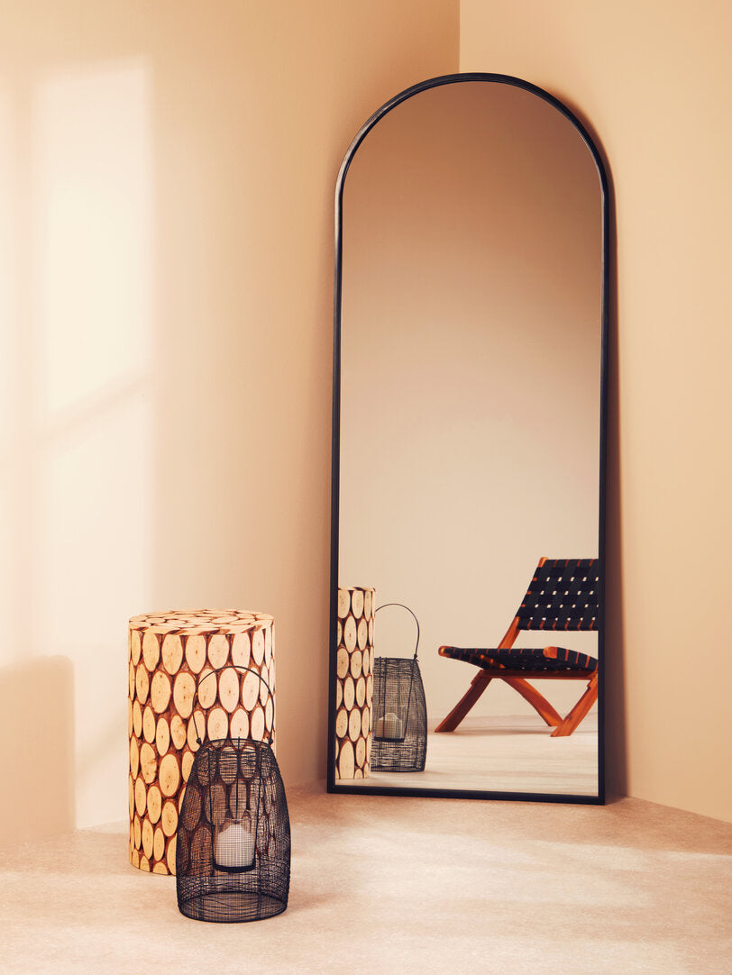 Oasis Fir Wood Side Table and Stool