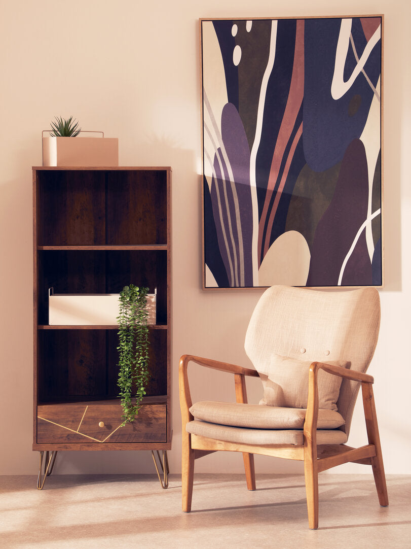Fleur 3 Tier Shelving Unit with Drawer