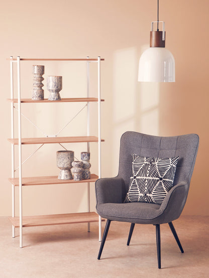 Nordic Grey Fabric Armchair