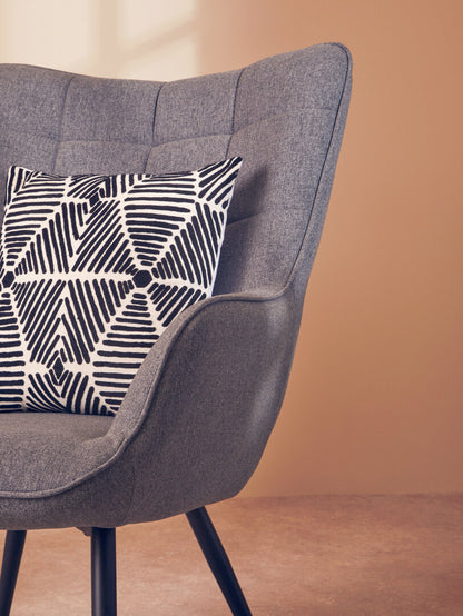 Nordic Grey Fabric Armchair