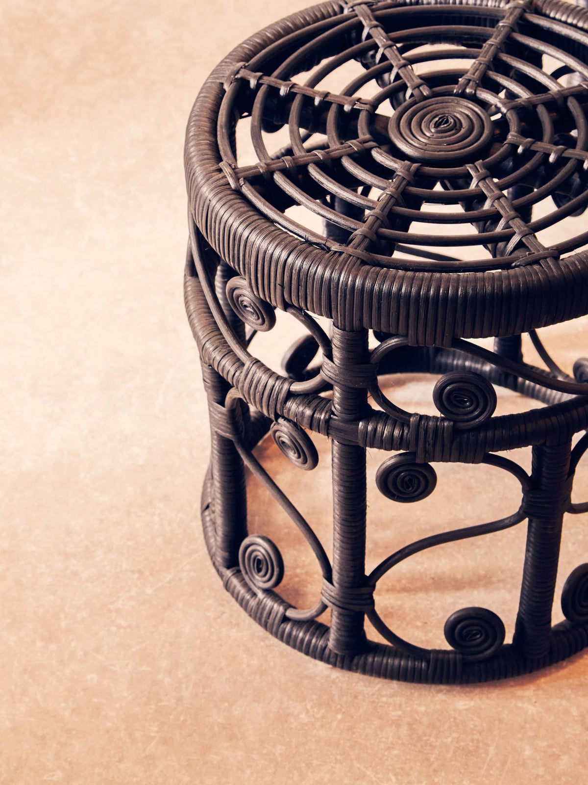 Rinjani Set Of Two Black Natural Rattan Tables