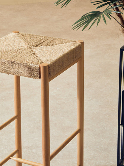 Nautic Natural Rope Weave Bar Stool