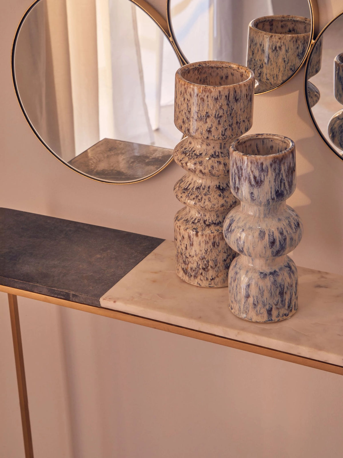 Dunelle Medium Speckled Beige Vase