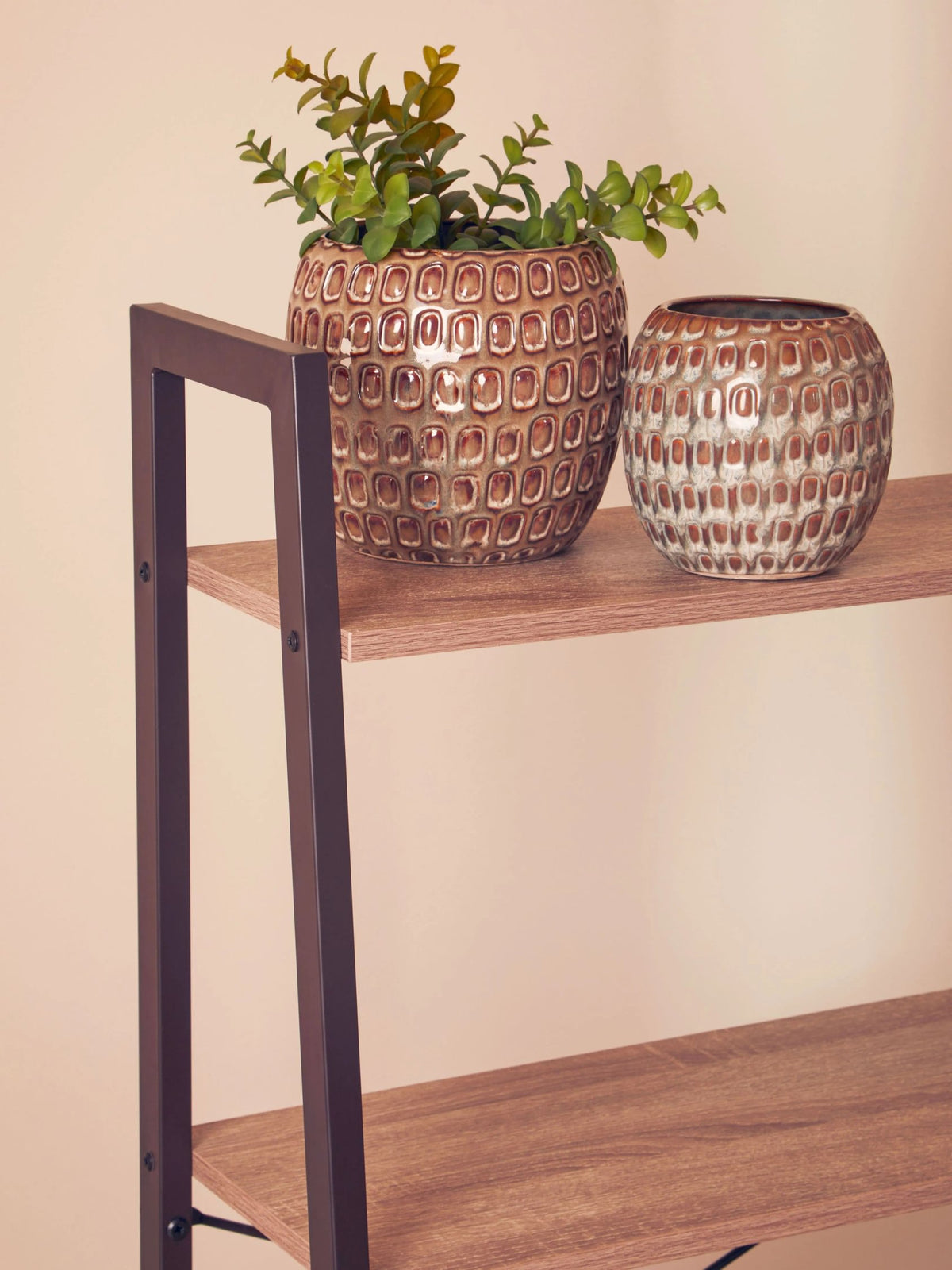 Bloom Large Cream Textured Ceramic Planter