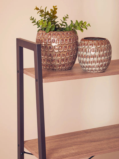 Bloom Large Cream Textured Ceramic Planter