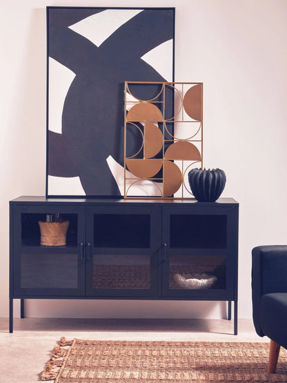 Alpine Gold Finish Semicircle Design Wall Art
