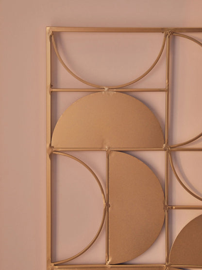Alpine Gold Finish Semicircle Design Wall Art