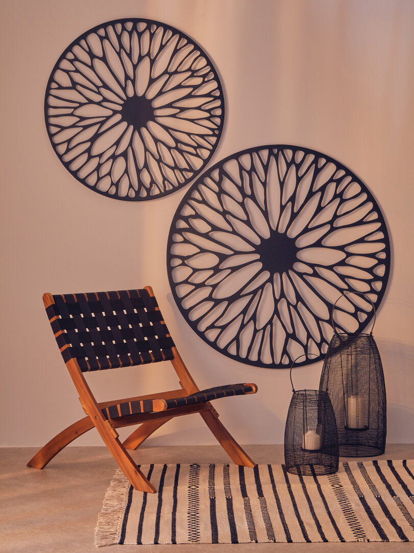 Alpine Large Black Floral Design Wall Art