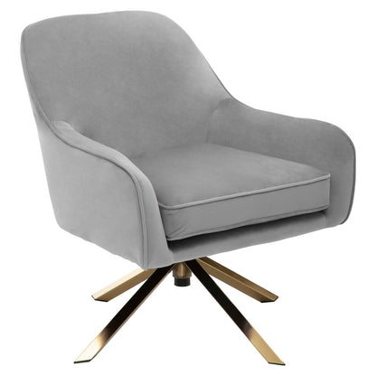 Avni Grey Velvet Chair