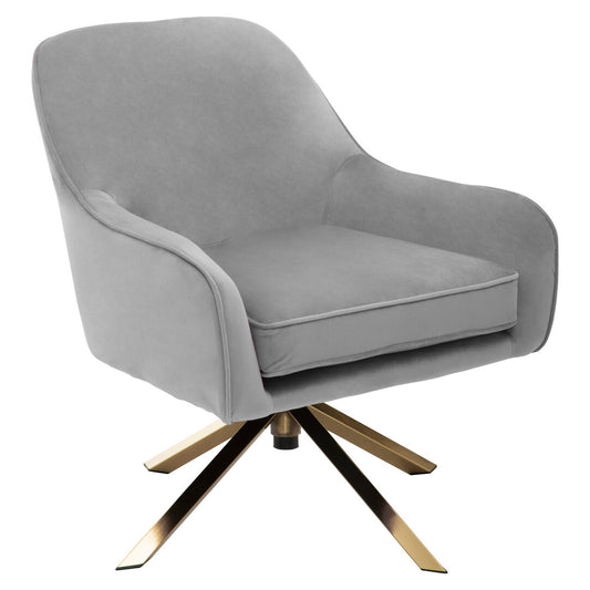 Avni Grey Velvet Chair