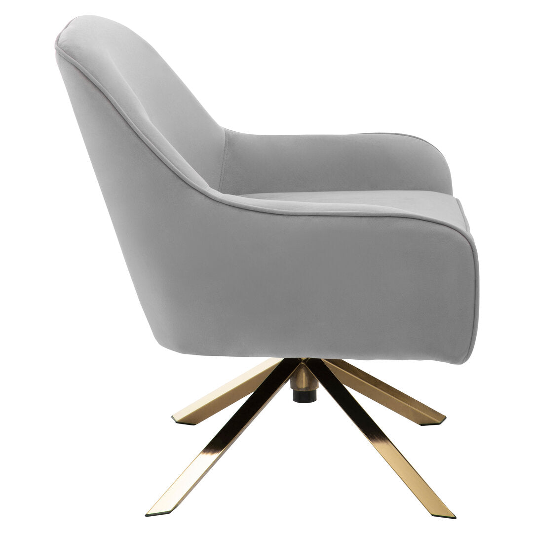 Avni Grey Velvet Chair