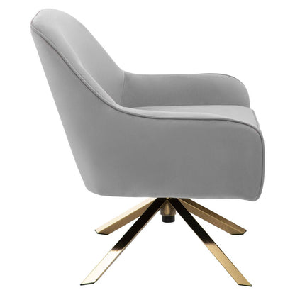 Avni Grey Velvet Chair