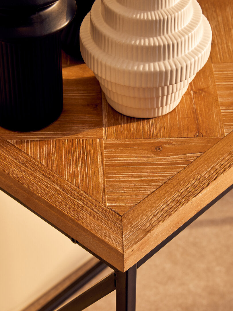 Derby Parquet Fir Wood Console Table