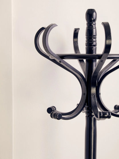 Kingswell Black Finish Floor Standing Coat Stand