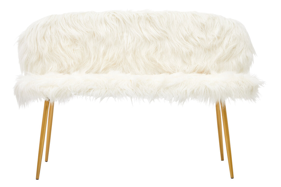 Ochre Sofa With Gold Finish Legs