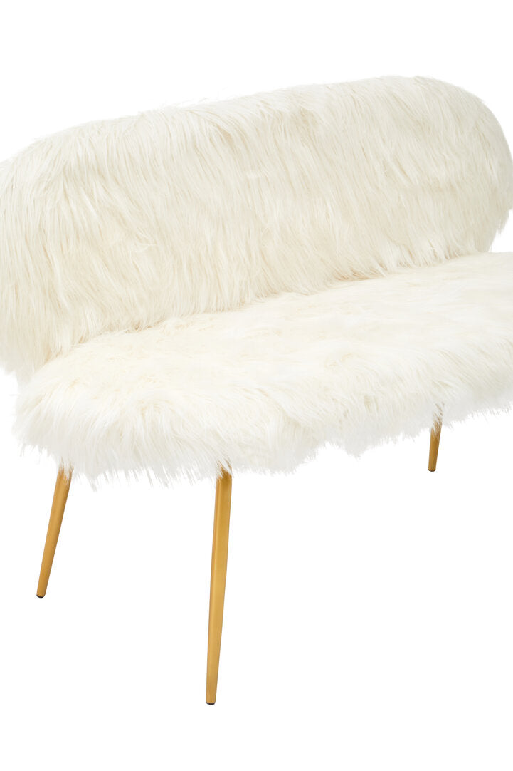 Ochre Sofa With Gold Finish Legs