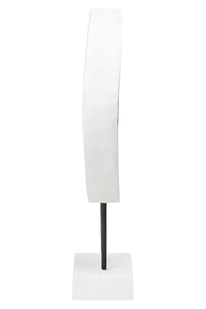 Vanguard Small Distressed White Mango Wood Sculpture