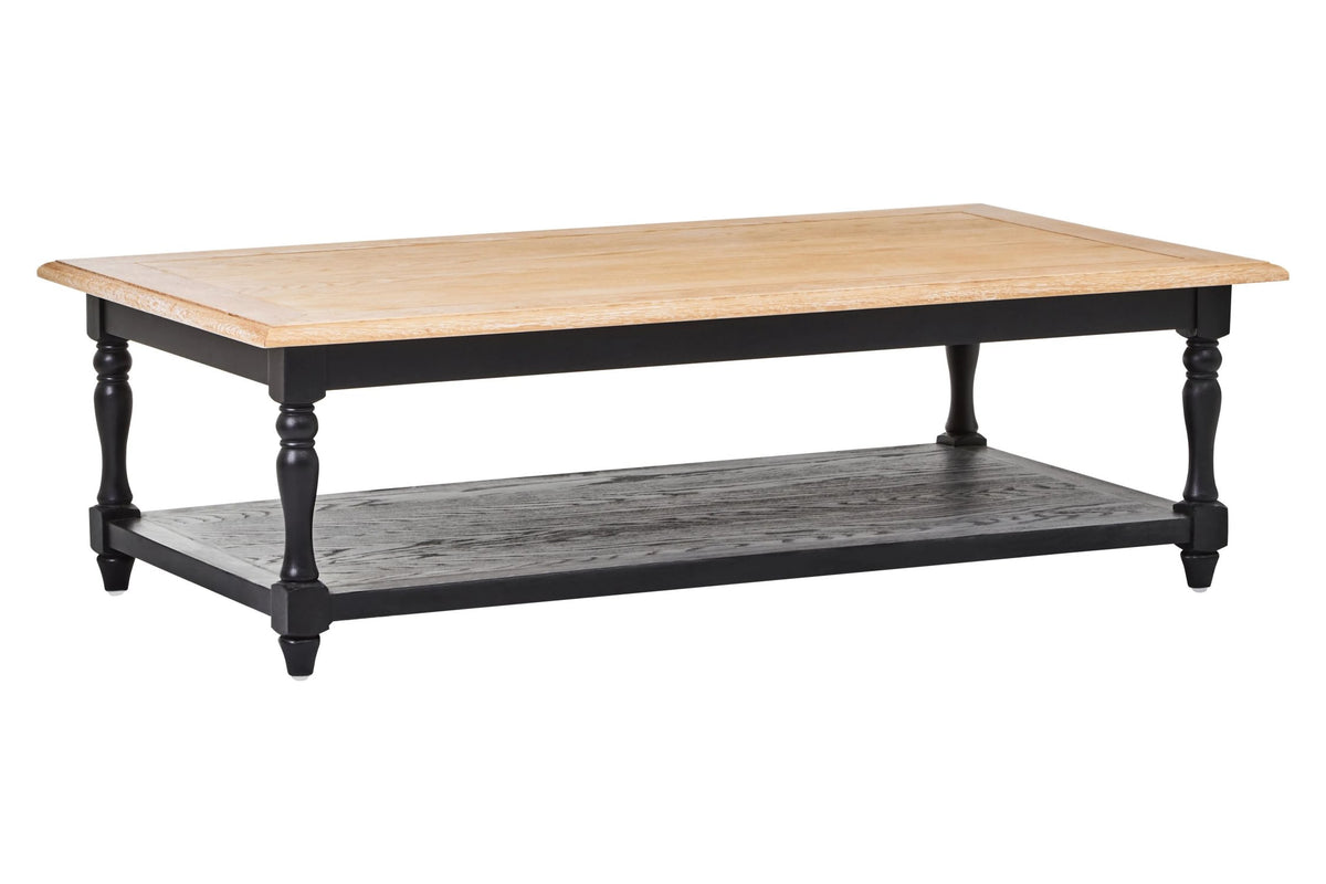 Chelsea Townhouse Grey Wash and Antique Black Rectangular Coffee Table