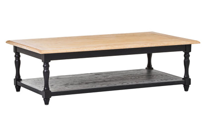Chelsea Townhouse Grey Wash and Antique Black Rectangular Coffee Table