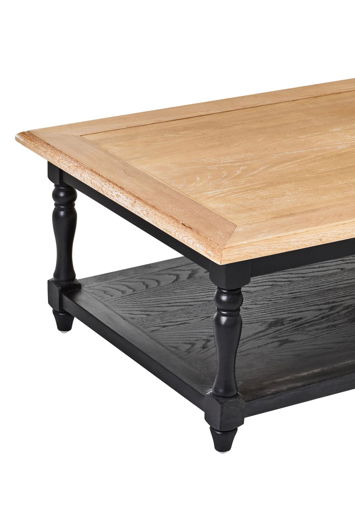 Chelsea Townhouse Grey Wash and Antique Black Rectangular Coffee Table