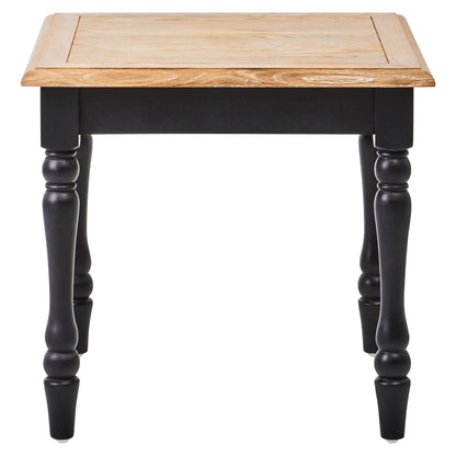 Chelsea Townhouse Grey Wash and Antique Black Square Side Table