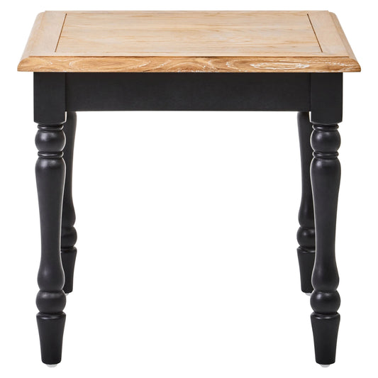 Chelsea Townhouse Grey Wash and Antique Black Square Side Table