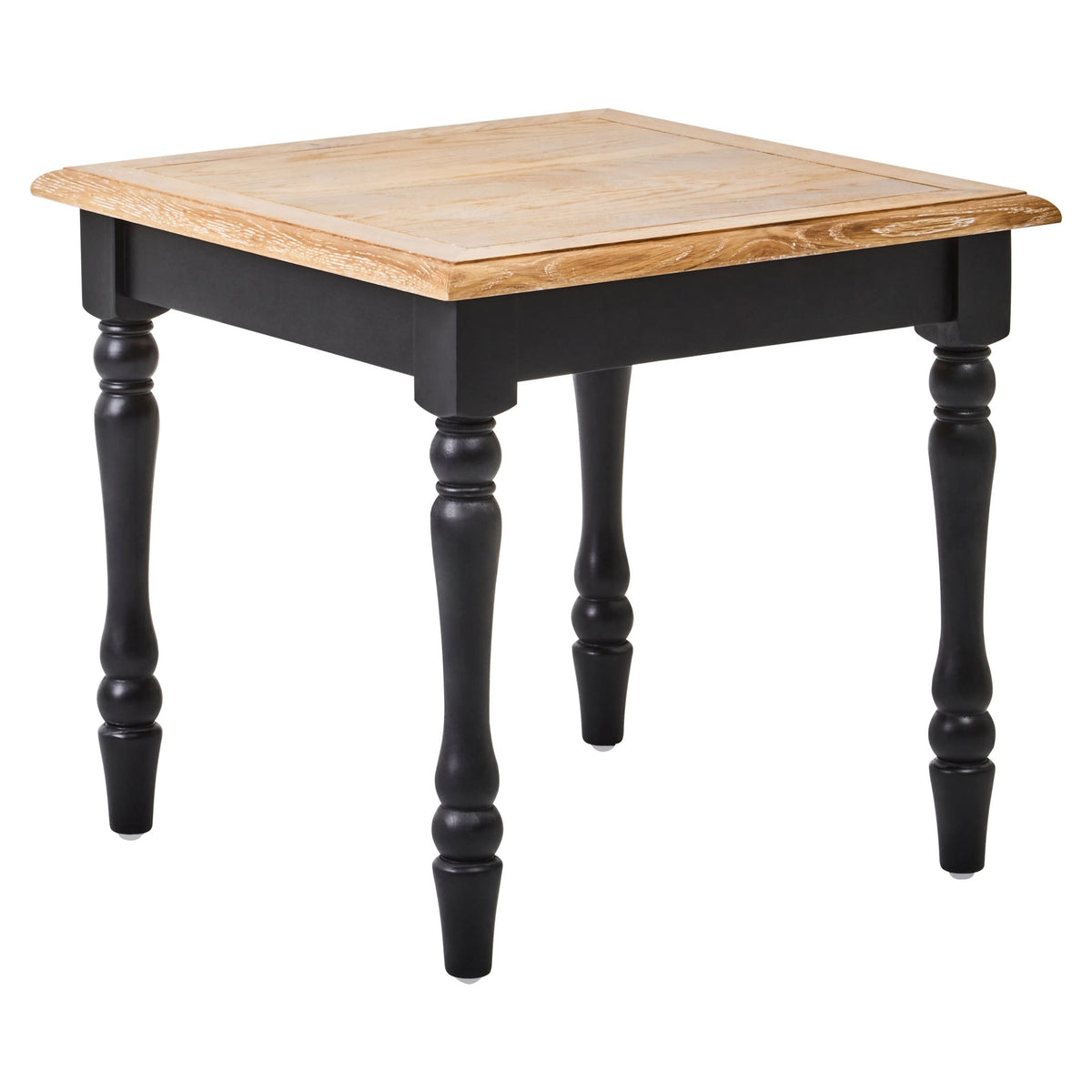 Chelsea Townhouse Grey Wash and Antique Black Square Side Table