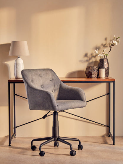 Hudson Tufted Grey And Black Home Office Chair