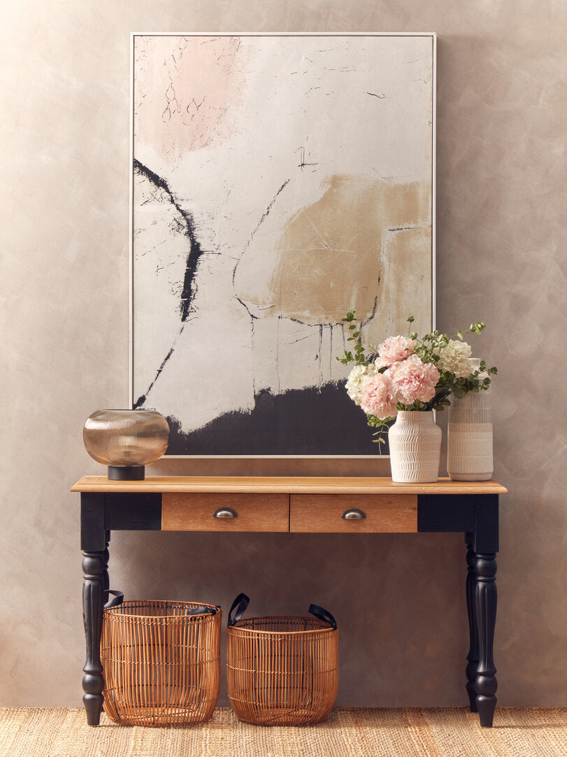 Willow Large Ribbed Smoked Glass Table Lamp