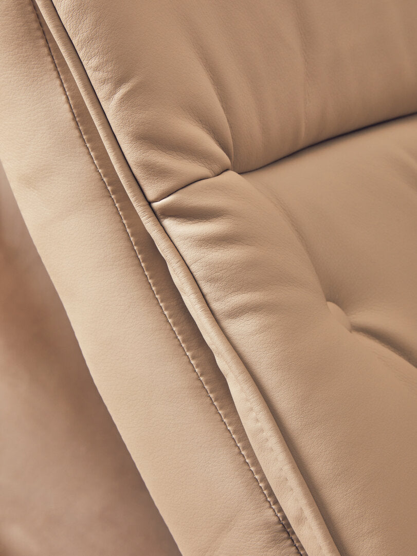 Cheshire Mink Leather Effect Recliner And Footstool