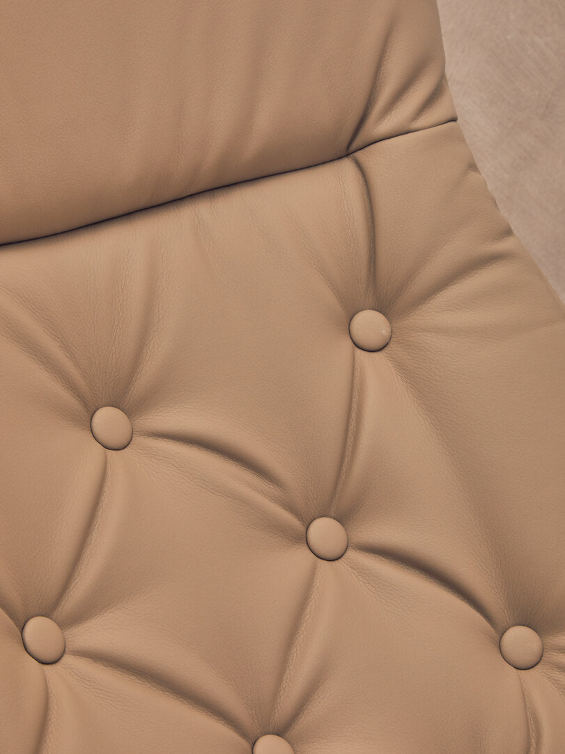 Cheshire Mink Leather Effect Recliner And Footstool