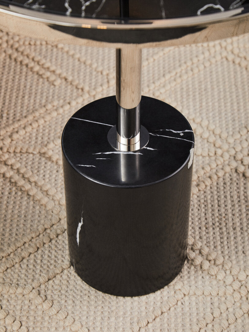 Lumina Black Marble End Table