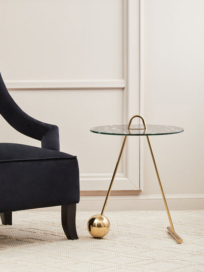 Lumina Black Marble Effect Top End Table
