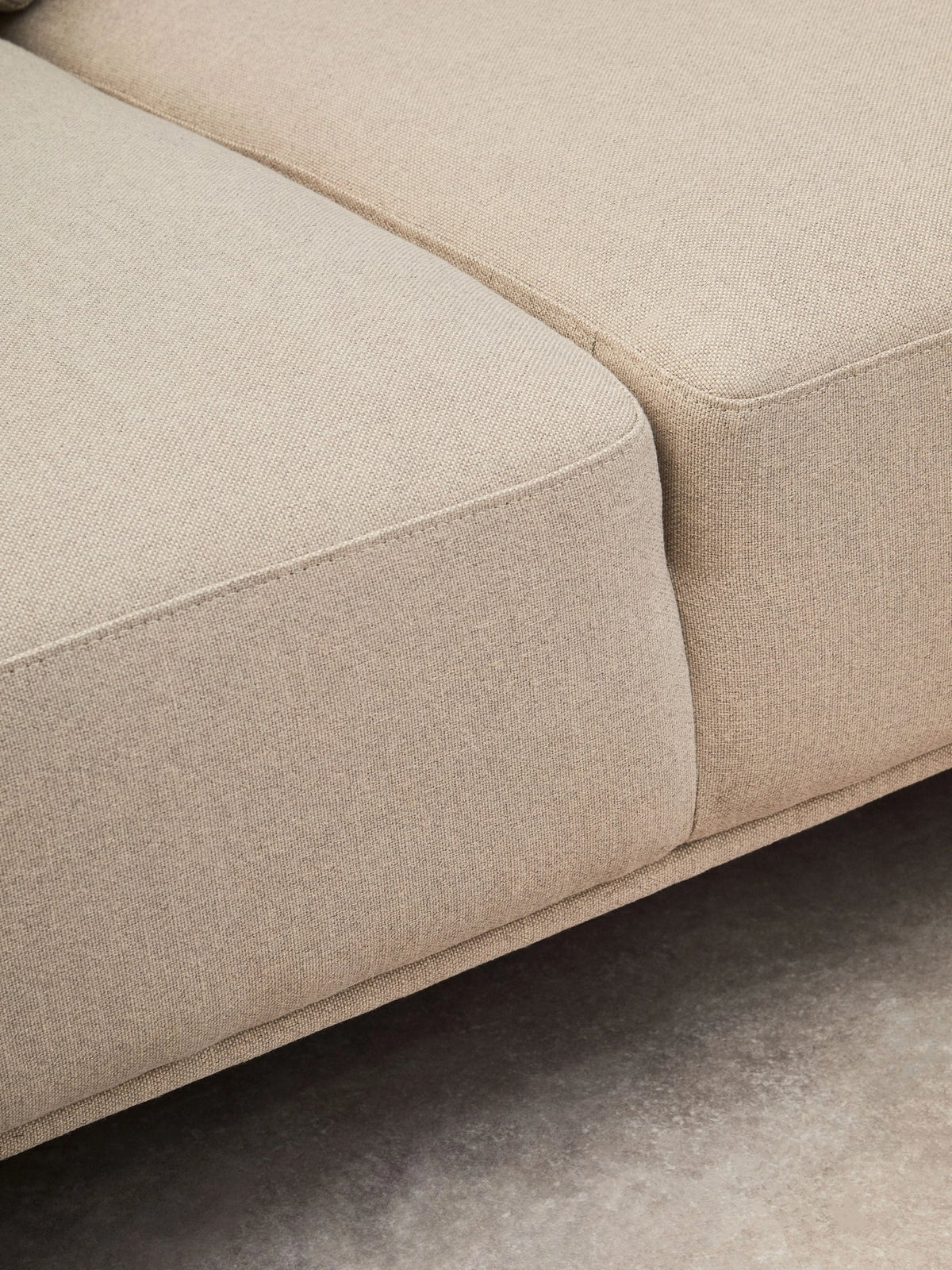 Cassis 3 Seat Natural Fabric Left Chaise Sofa
