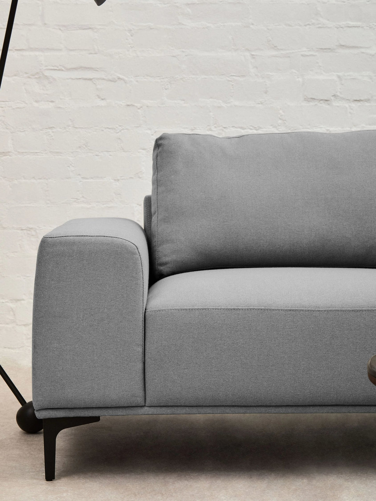 Cassis Grey Fabric 3 Seat Right Chaise Sofa